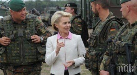 урсула фон дер лайен срещна участващи сирийската мисия германски войници