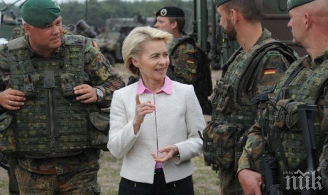 Урсула фон дер Лайен се срещна с участващи в сирийската мисия германски войници