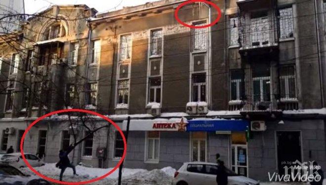 САМО В ПИК! Ето как в Украйна се борят с поледиците - снайперист сваля ледените висулки! (видео) 