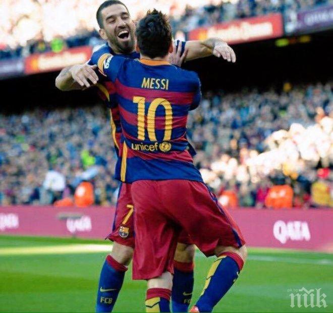 Барселона изстрада трите точки в Малага, Меси отново герой 