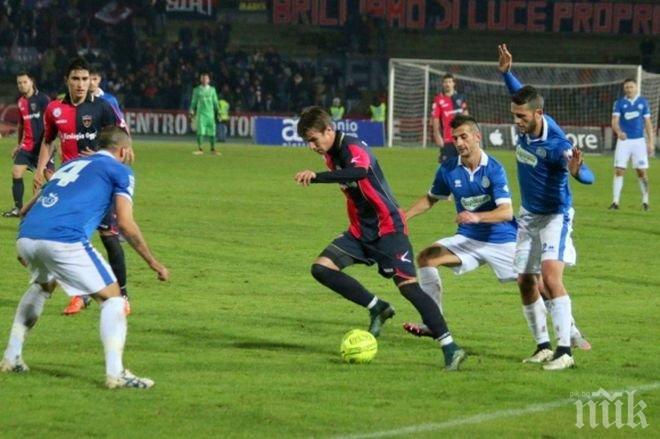 Антонио Вутов игра цял мач при победа на Козенца