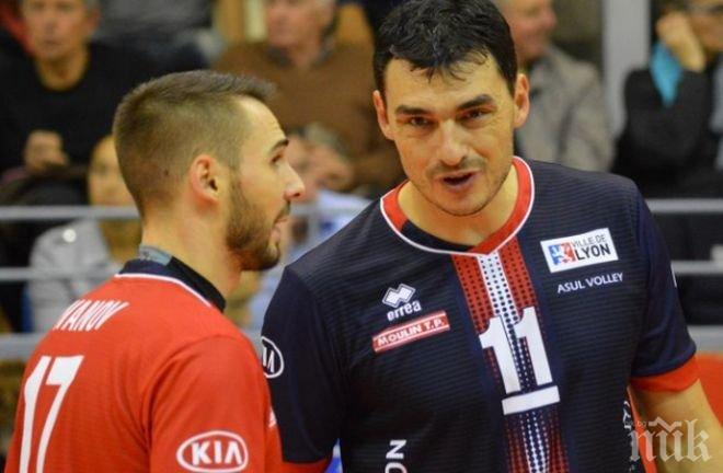 Феноменален мач! Лион с Николов и Иванов спаси 17 геймбола, би с 47:45 и продължи напред в Европа