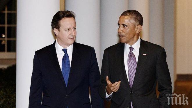  Обама и Камерън обсъдиха по телефона Сирия и бежанската криза
