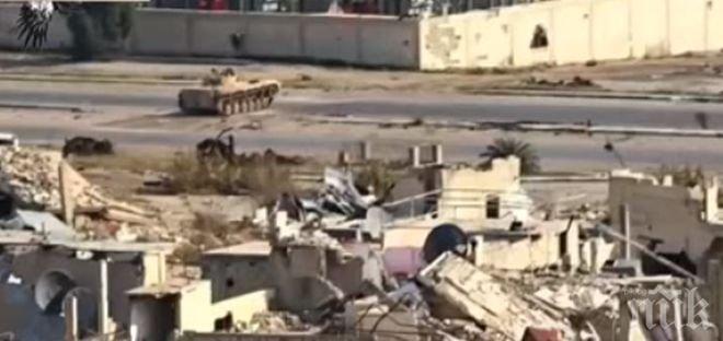Ужас от първо лице! Терорист от Ислямска държава засне взривяването си! (видео)