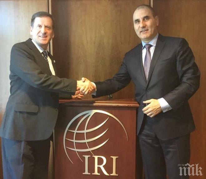 Цветанов се срещна във Вашингтон с президента на Международния републикански институт 