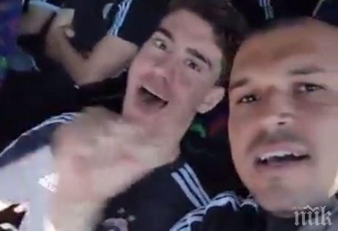 Божи се развихри на сръбско в автобуса на Партизан (видео)