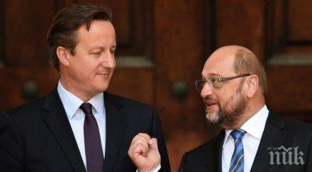 камерън шулц съгласуването проекта реформиране отношенията лондон брюксел изисква работа