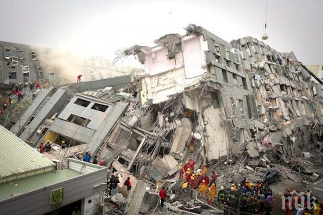Ужасът в Тайван! Вижте драматични кадри от мощното земетресение, взело пет жертви (снимки+видео)