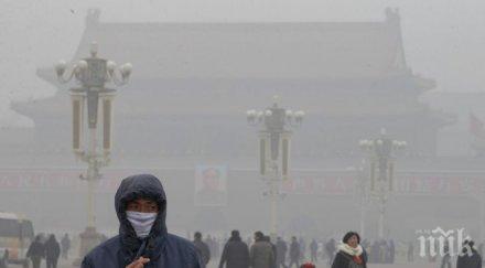 нивото замърсяване въздуха пекин достигна критични нива