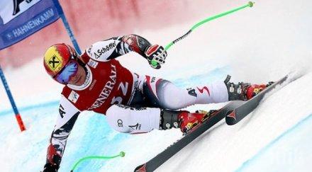 първа победа швейцарец алпийските ски сезон