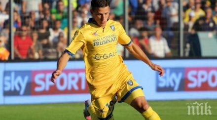 сашо тонев пълни минути загуба фрозиноне юве