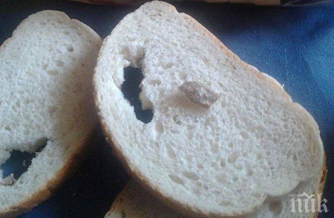 Русенец извади парцал от хляба си