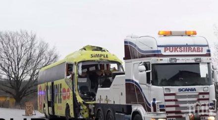 автобус камион сблъскаха естония жертва ранени