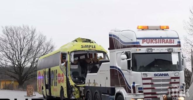 Автобус и камион се сблъскаха в Естония, има жертва и ранени