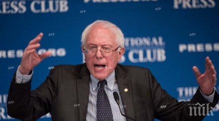 бърни сандърс сащ свалят башар асад поискат