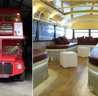 Предприемчив британец превърна стар автобус в подвижна кръчма