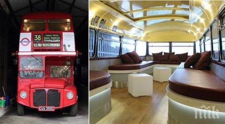 предприемчив британец превърна стар автобус подвижна кръчма