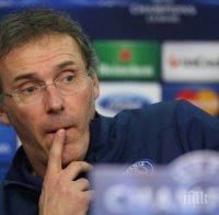 Лоран Блан притеснен от допуснатия гол