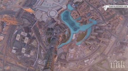 дрон засне високата сграда света бурдж халифа вижте уникалната гледка видео