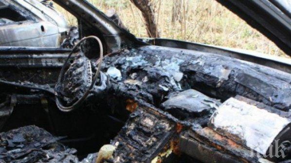 Джип изгоря след катастрофа край Варна