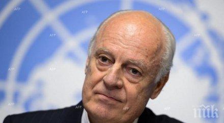 мистура подновяването преговорите страните сирийския конфликт февруари нереално