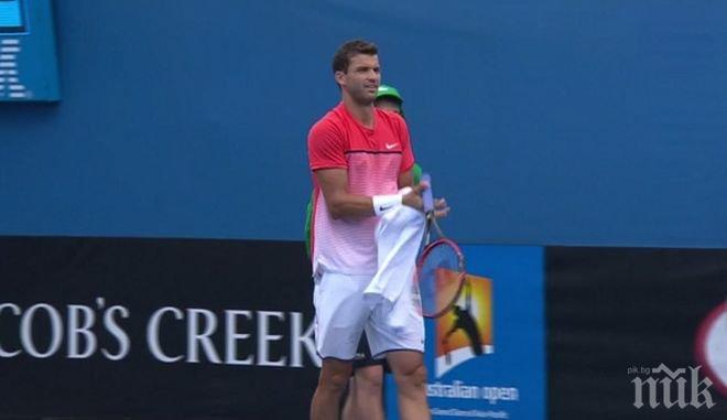 Григор излиза след минути в битка за финала