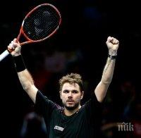  Вавринка се справи с Колшрайбер и е на полуфинал в Дубай