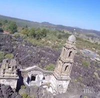 Дрон засне най-самотната катедрала в Мексико (видео)
