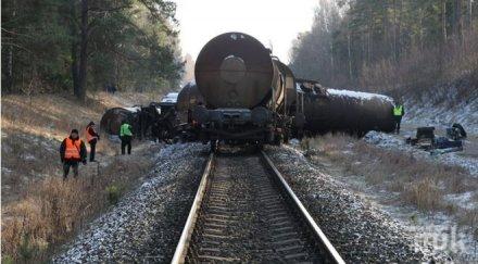 влак превозващ етанол дерайлирал йорк