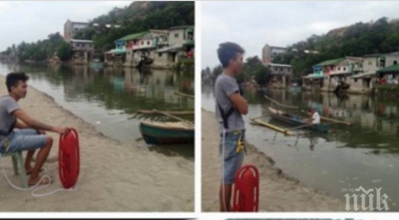 човек иска вижда нито едно дете удавено затова заема работа превръща героят града поздравления