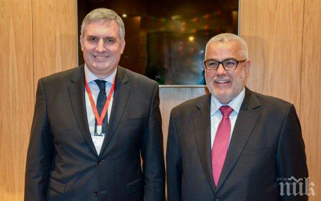  Калфин e единственият министър, с когото премиерът на Мароко проведе работна среща