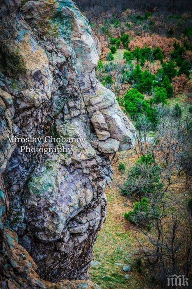 Уникално: Заснеха 50-метров мъжки профил в скала край Сърница