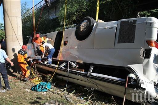 Катастрофа с пътнически автобус в Анталия, има ранени