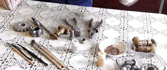 Мъж произвежда гаечни ключове за ядене (видео)