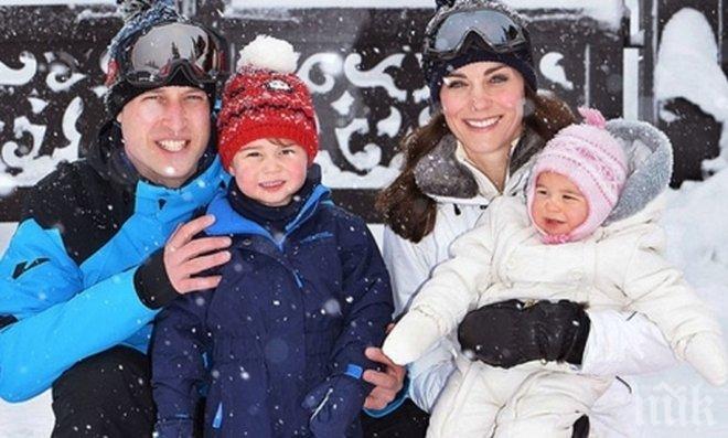 Принц Уилям и Кейт Мидълтън заведоха децата на ски