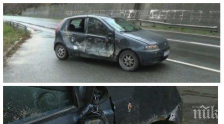 вижте разказа семейството оцеляло чудо огромна скала стовари колата снимки