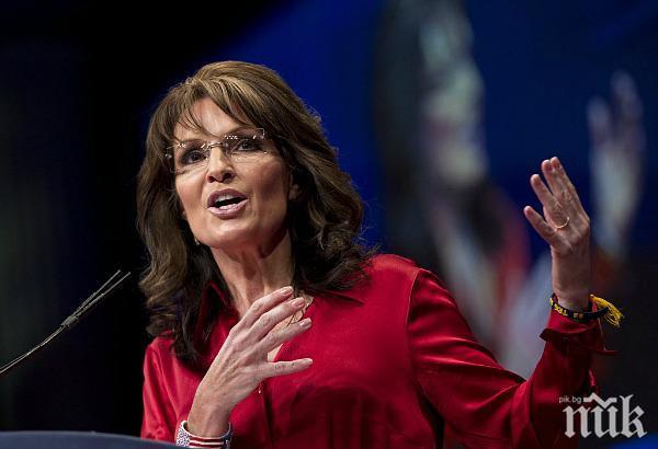 Сара Пейлин отмени събитие в подкрепа на Доналд Тръмп заради инцидент със съпруга й
