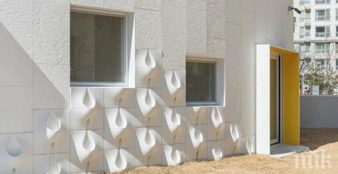 Те поставиха на стената си странни плоскости, но когато дъждът заваля...