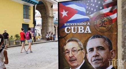 обама отлетя куба насред протести маями хавана обновена