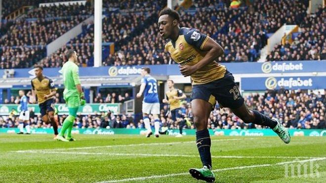 Арсенал се върна в битката за титлата, след като победи Евертън с лекота (видео)