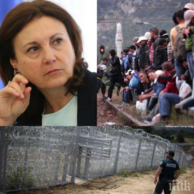Става страшно! Бъчварова призна: Има потенциална опасност от бежански поток към България