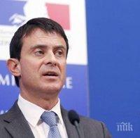 Манюел Валс: Десет граждани на Франция са били ранени при терористичните актове в Брюксел
