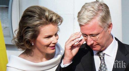 кралят белгия срещна летище брюксел спасителния отряд