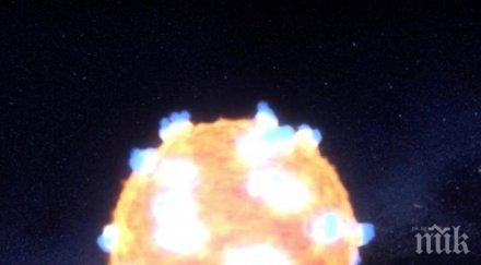 астрономи пръв път видяха шоковите вълни звездна експлозия видео