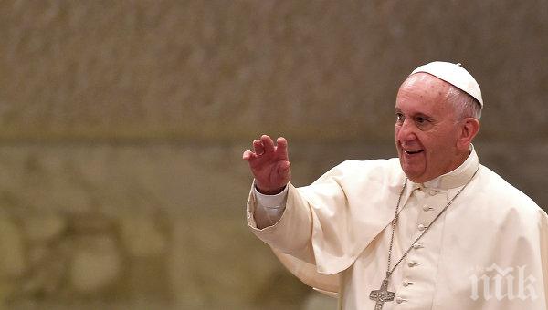 Папа Франциск призова света да се обедини срещу тероризма