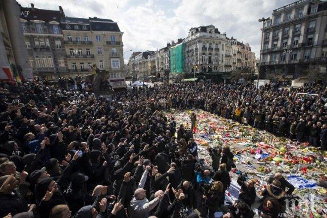 Арестуваха близо 10 души след като крайно десни активисти се намесиха във възпоминателно шествие в Брюксел
