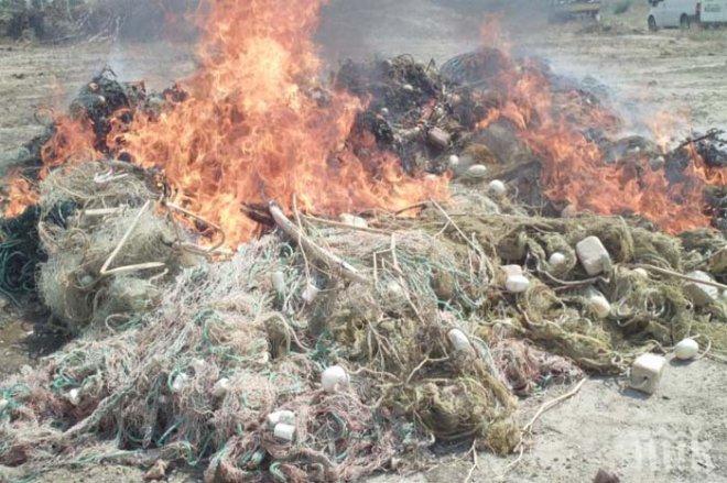 Унищожават над 25 км бракониерски рибарски мрежи, извадени от язовирите „Кърджали“ и „Студен кладенец“