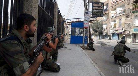 сащ осъдиха въздушните удари училището болницата предградието дамаск