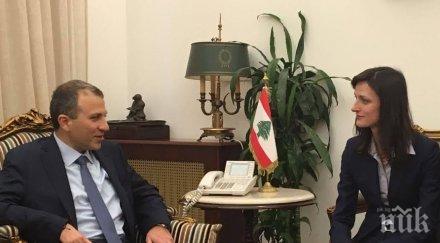 мария габриел обсъди външния министър ливан приоритетите сътрудничество