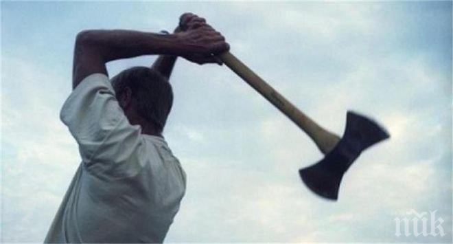 Освен с брадва, нападателят на полицая в Казанлък имал и нож с 30-сантиметрово острие